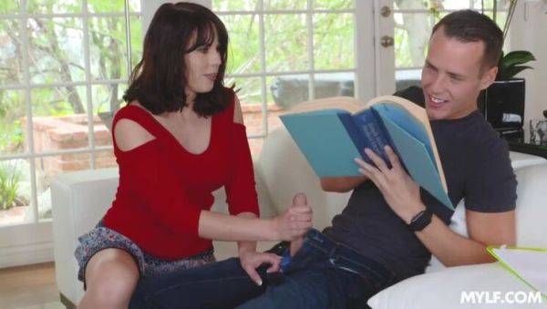 Big Tit Blonde MILF in Threesome Lesson - porntry.com on poweredporn.com