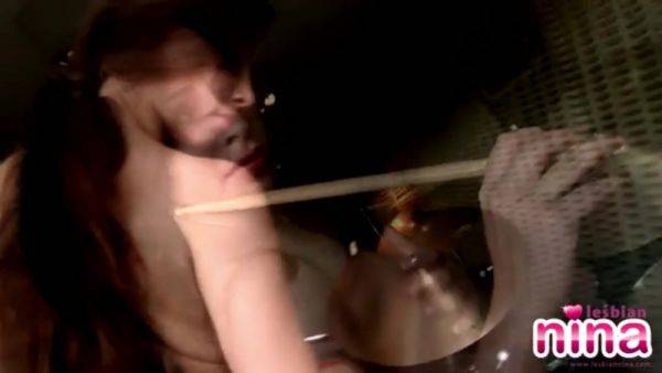 Lesbian Nina Drummer showcasing tits and pussy - txxx.com on poweredporn.com