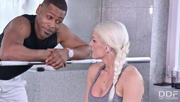 Blonde Bombshell Blanche Bradburry: Double Penetration & Facial with Two BBCs - xxxfiles.com - Czech Republic on poweredporn.com