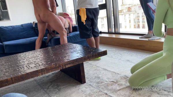 Crazy Public Threesome and Backstage Blowjob - PissVids - hotmovs.com on poweredporn.com