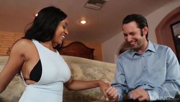 Anya Ivy's Big Tits & Lingerie: She Throats a White Husband & Gets Hardcore Fuck from Behind - veryfreeporn.com on poweredporn.com