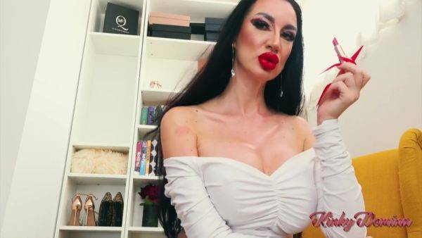 Coral Red Lipstick Trance - upornia.com on poweredporn.com