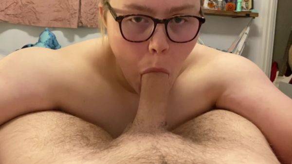British Teen 18+ Girl Sucks Big Dick Until Cums In Mouth - hclips.com - Britain on poweredporn.com