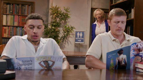 MILF in her late 40s tries sex with two younger men with big dicks - hellporno.com on poweredporn.com