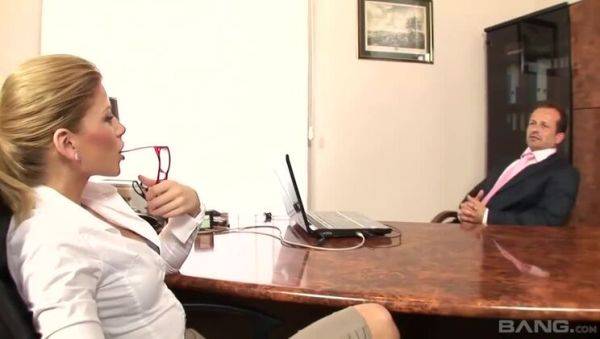 Brooklyn Lee: Boss's Desk Domination with a Big Cock - xxxfiles.com on poweredporn.com