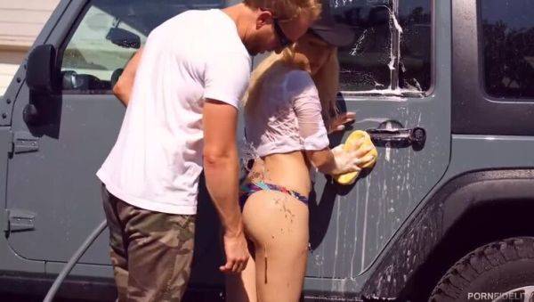 Goldie's Bubble Butt Car Wash - Creampie with Ryan Madison - veryfreeporn.com on poweredporn.com