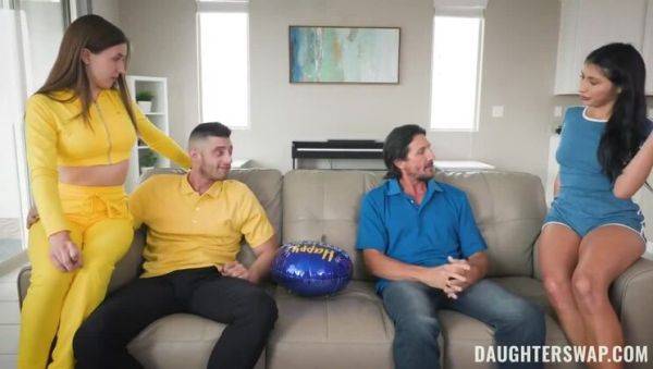 Stepdaddys' Indulgence: Brunette Group Action - xxxfiles.com on poweredporn.com