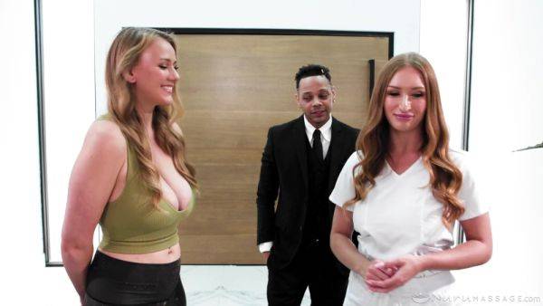 Threesome with two dirty busty bitches, hard and unprincipled. - anysex.com on poweredporn.com