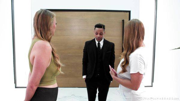 Needy broads smash cock together in harsh interracial FFM - xbabe.com on poweredporn.com