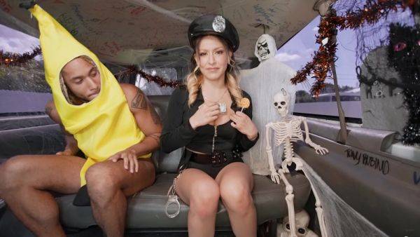 Strong Halloween bang bus sex leads tight blonde to surreal orgasms - xbabe.com on poweredporn.com