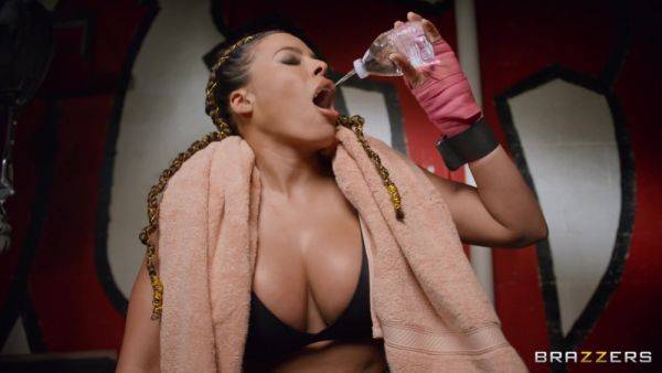 Smashing beauty opens legs for merciless inches in that greedy pussy - xbabe.com on poweredporn.com