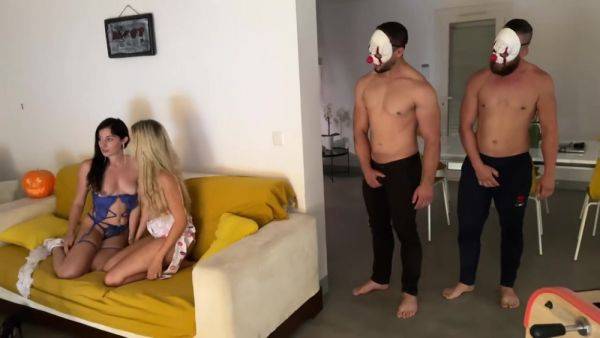 Halloween special: Maya and Sandrillon in a wild orgy! - hotmovs.com on poweredporn.com