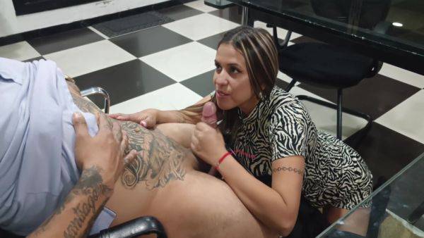 Mara Walks Into Her Bosss Office And When Shes Discovered She Sucks Her Bosss Dick - desi-porntube.com on poweredporn.com