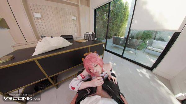 VR Conk Genshin Impact Yae Miko A sexy Teen Cosplay Parody PT2 With Melody Marks In HD Porn - hotmovs.com on poweredporn.com