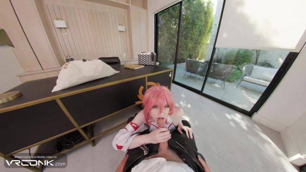 VR Conk Genshin Impact Yae Miko A sexy Teen Cosplay Parody PT3 With Melody Marks In HD Porn - hotmovs.com on poweredporn.com