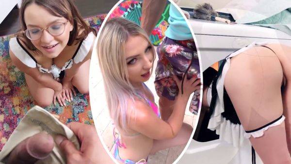 Sona Bella & Oliver Flynn get naughty and cum in her mouth for Christmas - sexu.com - Usa on poweredporn.com