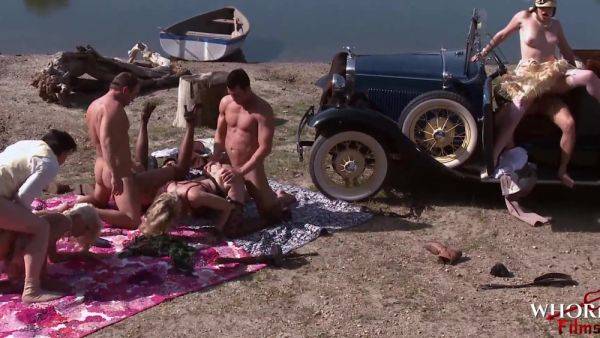 Sizzling Outdoor Group Fuck Fest with Horny Babes - anysex.com on poweredporn.com