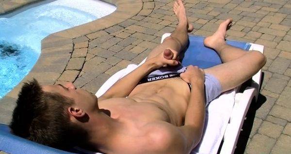 Lad wants to jerk off and smack his jock until the last drop - drtuber.com on poweredporn.com