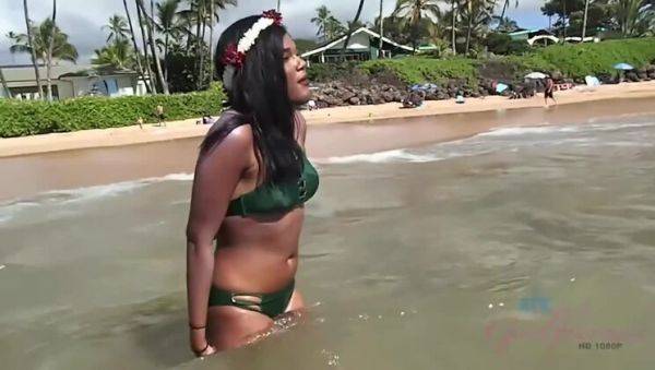 Yara Skye: Black Beauty's Intimate Encounter with a Sea Turtle on Beach - veryfreeporn.com on poweredporn.com