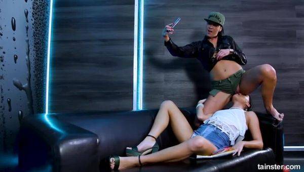 Terra Twain & Eveline Dellai: Caught on Piss Patrol! Interrupt Your Plans, Spread 'Em, and Get Wet! - xxxfiles.com on poweredporn.com