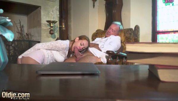 Boris and Red-Headed Candy in Passionate Lingerie - xxxfiles.com on poweredporn.com