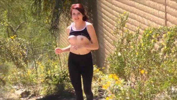 Lexi's Dream Realized: Solo & Steamy Outdoor Fingering - xxxfiles.com on poweredporn.com