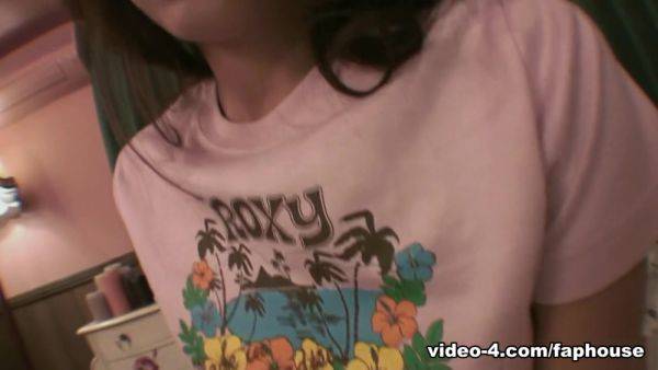 Cute Japanese teen 18+ masturbates before sucking a thick boner - FapHouse - hotmovs.com - Japan on poweredporn.com