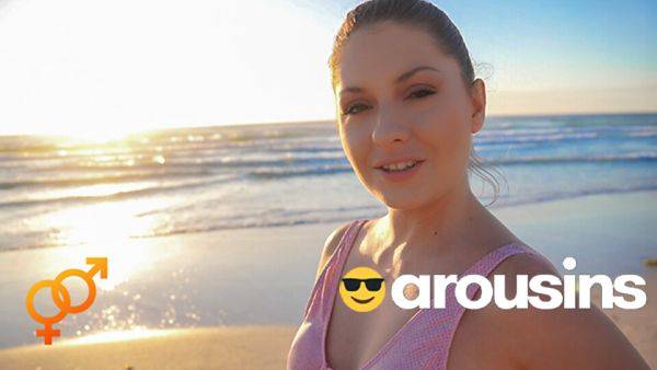 Have you Ever Been Blown on the Beach? POV Rebecca Volpetti & Jason Love at Arousins - txxx.com on poweredporn.com
