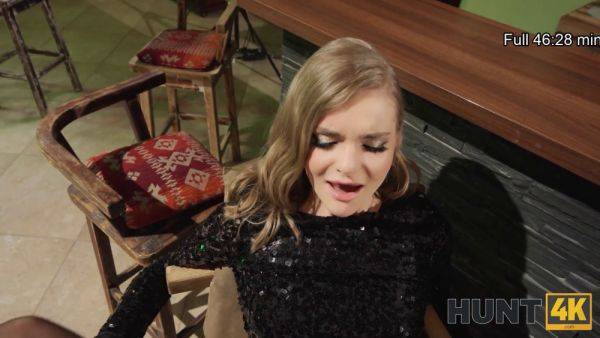 Mary Jane's POV cuckold hunt: a blonde Euro babe dances to Steve Q's music in a wild cuckold dance - sexu.com on poweredporn.com