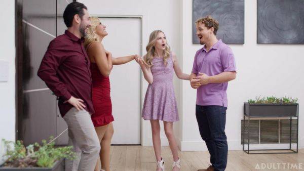 Hot bitches are having a wild time swapping partners for sex - hellporno.com on poweredporn.com