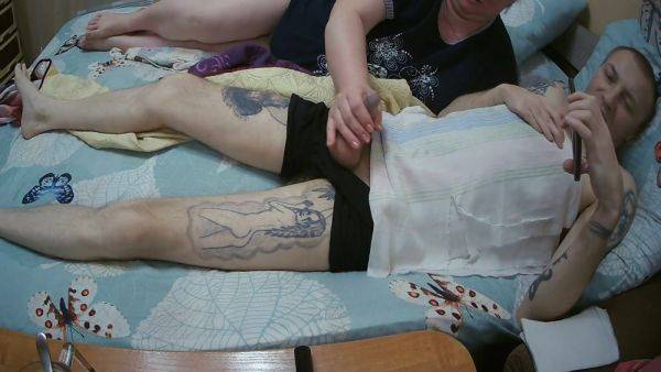 Stepmother-in-law Jerks Off My Dick And Watches The Sperm Flow From The Penis - hclips.com on poweredporn.com