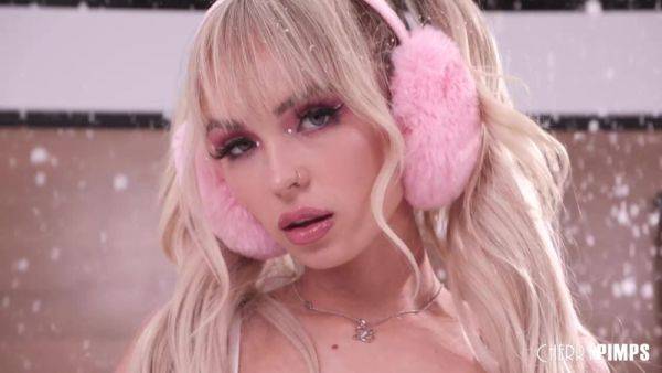 Blonde Snowbunny Lilly Bell Fucks Herself With A Dildo and Plays with Her Natural Tits - txxx.com on poweredporn.com