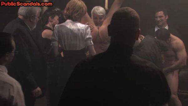 Public BDSM slut throat and pussyfucked for perv voyeurs - hotmovs.com on poweredporn.com