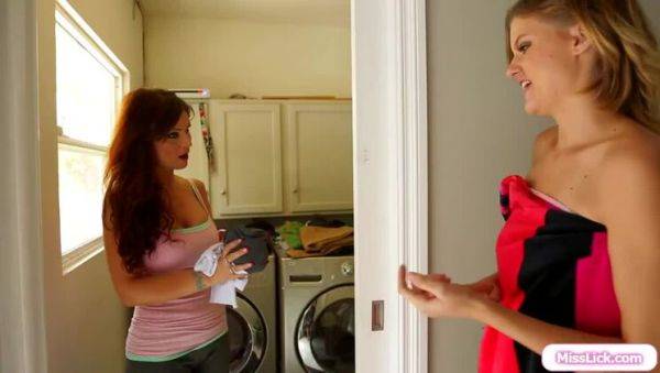 MissLick.com - 19yo teen stepdaughter licks her stepmom - porntry.com on poweredporn.com