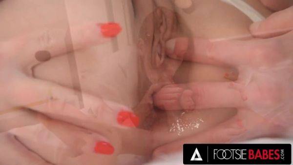 FOOTSIE BABES - Sexy Girl Alexis Crystal Gets Her Ass Banged By A Foot Worshiper - hotmovs.com on poweredporn.com