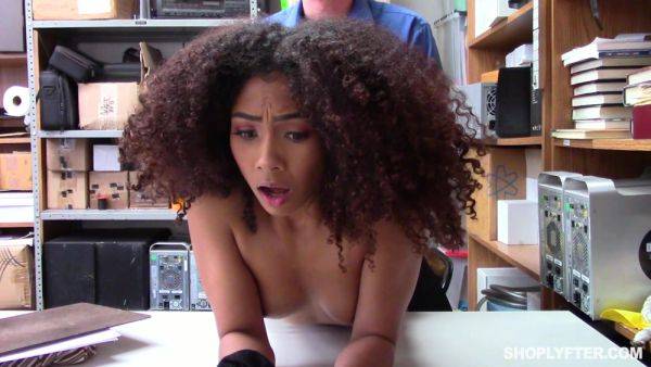 Ebony teen gagged and loudly fucked in shoplifting perversions - xbabe.com on poweredporn.com