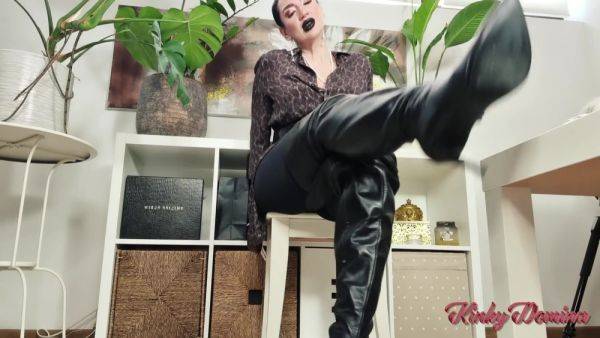 Sexy Leather Boots Worship Instructions For An Addict - upornia.com on poweredporn.com