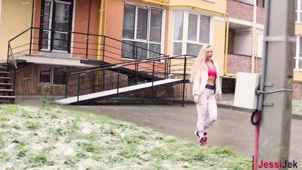 Tied up Fitness Model Gets Hard Anal Fuck and ASS CREAMPIED - BDSM Rope Bondage JessiJek - xxxfiles.com on poweredporn.com