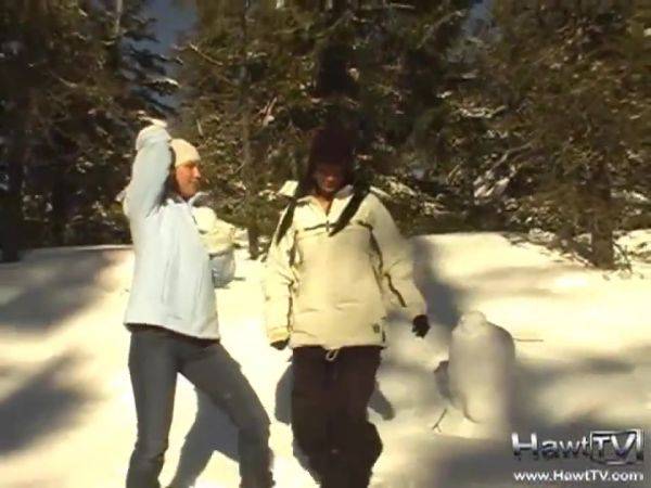 Snow angels flashing the camera - hotmovs.com on poweredporn.com