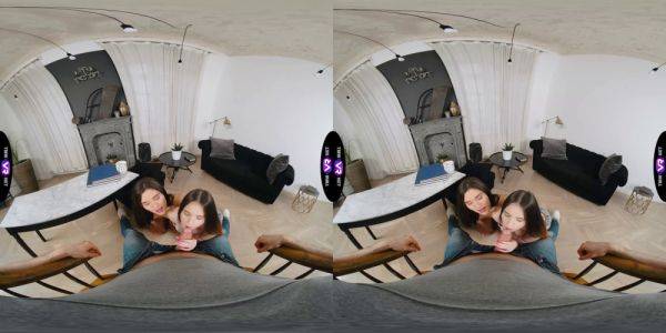 Jadilica and Vivien Doll have an intense threesome on the floor with a messy finish - sexu.com on poweredporn.com