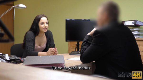 Young brunette is ready to do anything for a promising job. - anysex.com - Czech Republic on poweredporn.com