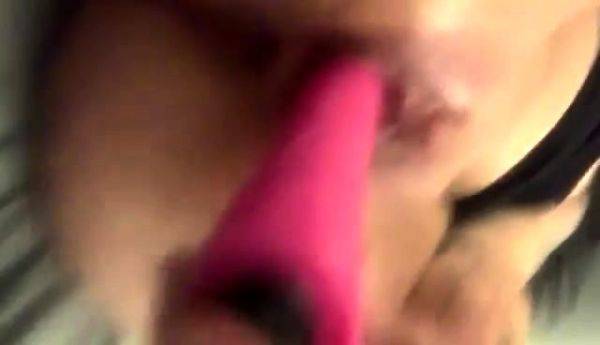 Slut blonde tattooed girlfriend using her pink dildo pt2 - drtuber.com on poweredporn.com