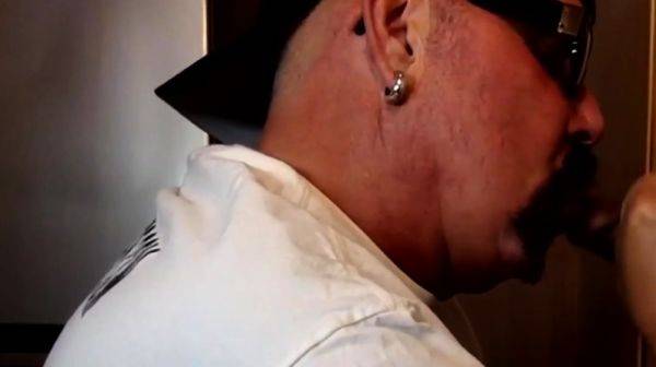 Gloryhole DILF with moustache sucks cock - drtuber.com on poweredporn.com