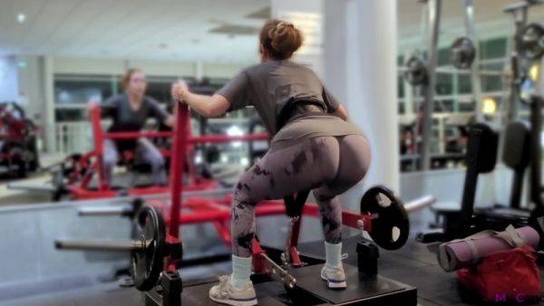 Sexy Bubble-booty Hottie Likes To Ride Her BF's Cock After an Intense Workout In the Gym - anysex.com on poweredporn.com