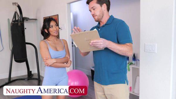 Jennie Rose - Petite Hottie Takes A Big Dick While Working Out In The Gym - upornia.com on poweredporn.com