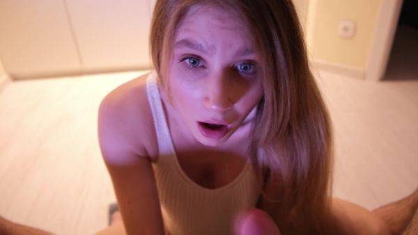 Girl with sexy lips is practicing her skills on a hard cock (POV) - anysex.com - Russia on poweredporn.com