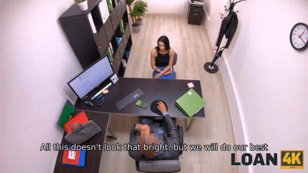 LOAN4K. Sex with raven-haired babe leaves no doubt: she will get her loan - hotmovs.com - Hungary on poweredporn.com