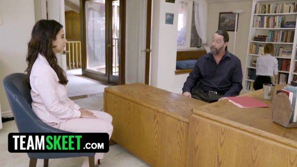 Perfect Assed Babe Joins Perv Team And Satisfies Her Boss And His Clients Anytime And Anywhere - videomanysex.com on poweredporn.com