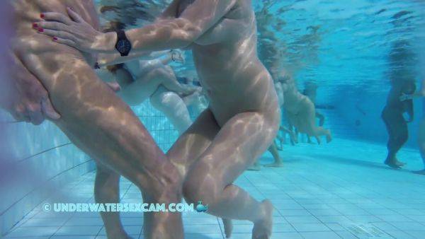 Hot Older Couple Arouses Each Other Underwater - hclips.com on poweredporn.com