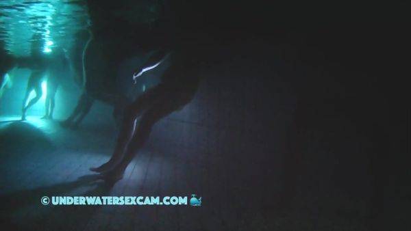 Shameless Couple Fucks At Night In A Crowded Public Swimming Pool - hclips.com on poweredporn.com